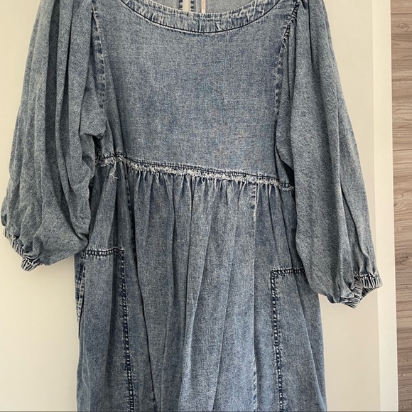 Dresses & Skirts - Free People Blue Denim Mini Dress